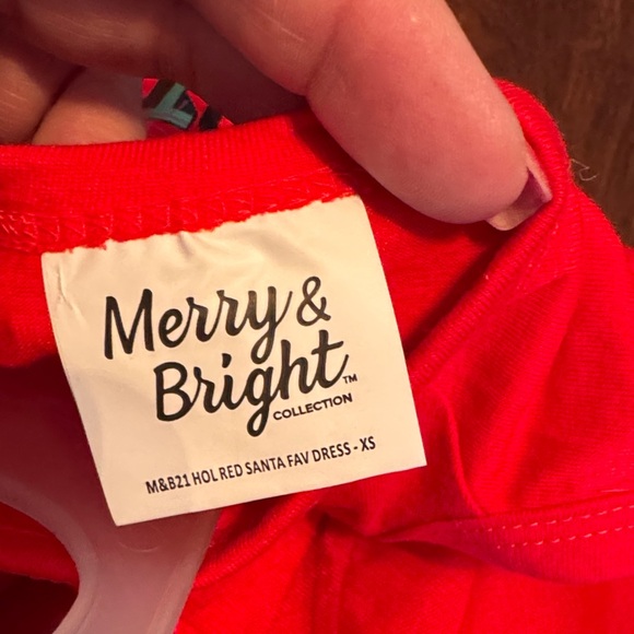 Red "Santa's Favorite" Tulle dog Costume Dress - Picture 3 of 4